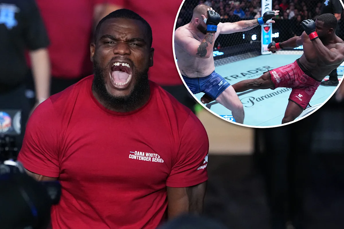 Ex-Jets linebacker earns UFC contract after wild 34-second knockout
