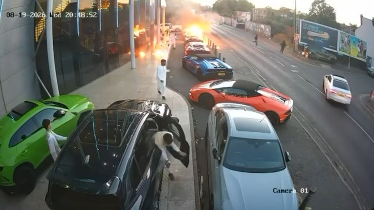 Supercar Owners Scramble as Petrol Bombs Are Hurled at Wedding Cars