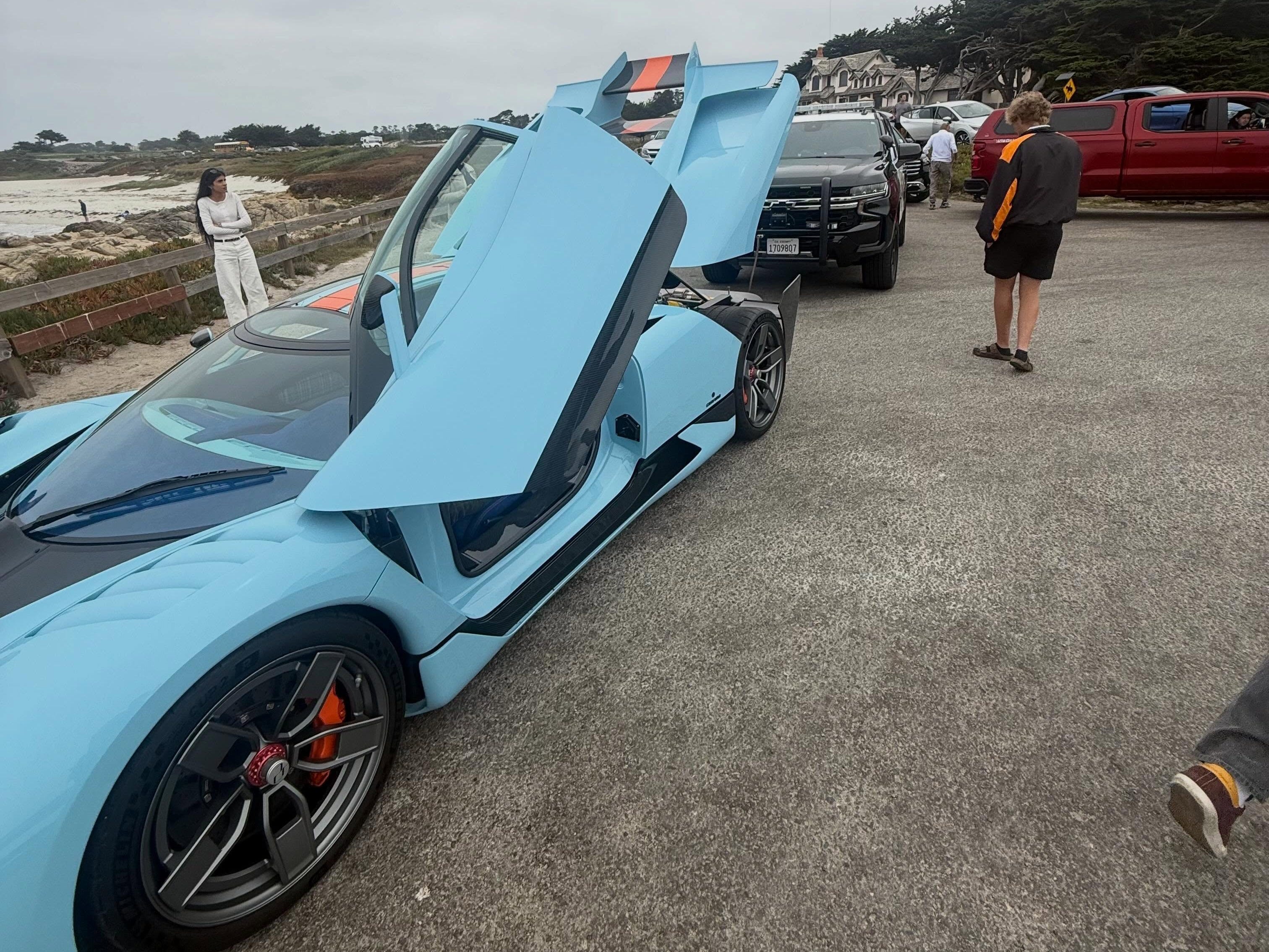 CHP Helps Jumpstart Carrera GT-Based J9 Hypercar During Monterey Car Week, Giant Banana Looks On